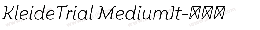 KleideTrial MediumIt字体转换